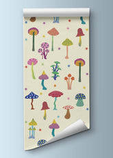 Papel de Parede Infantil - Cogumelos Encantados